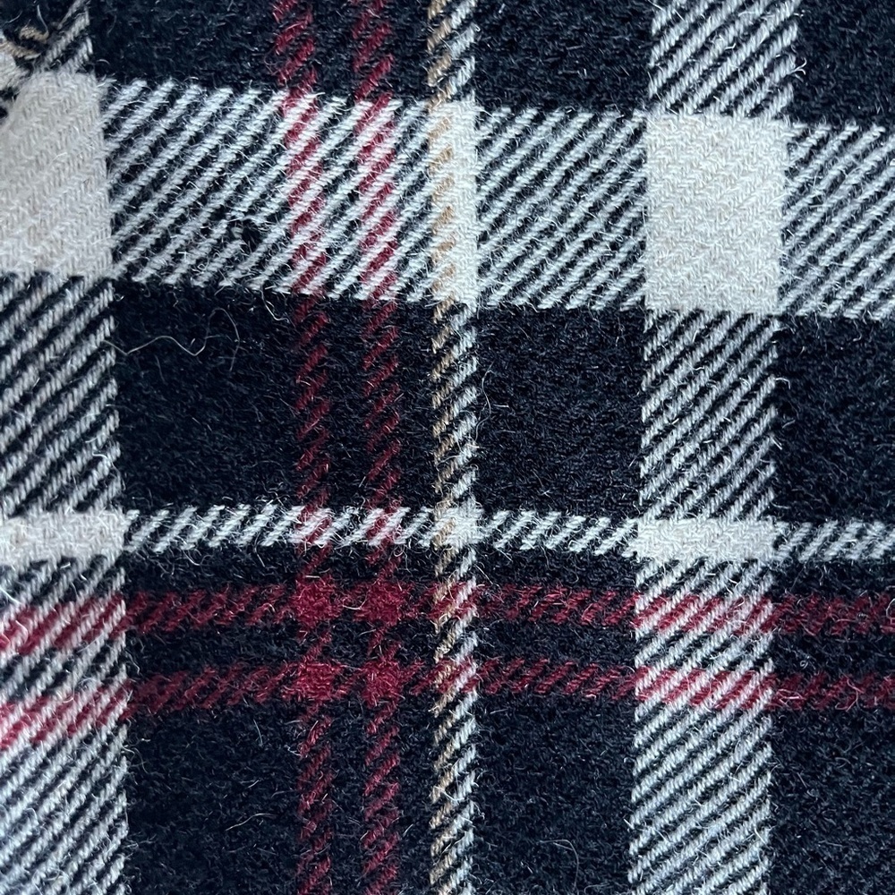 VTG Harve Benard Plaid Wool Tweed Cabin Core Black/Red Chore/Barn Coat Sz 12 GUC - Picture 6 of 16